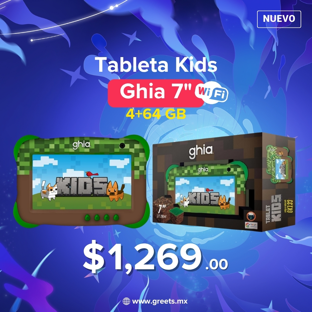 Tableta Kids Ghia 7" 4+64 GB WiFi (Latin)