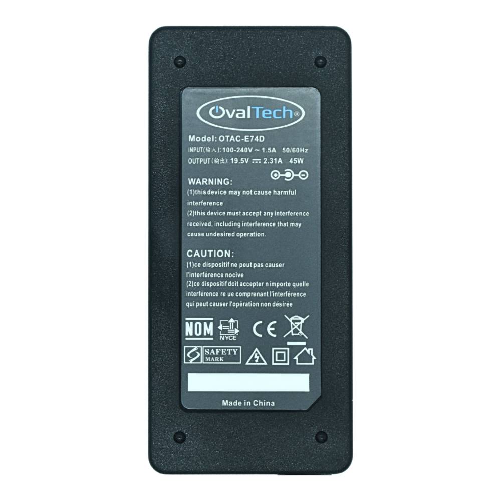 Adaptador de corriente para laptop OVALTECH 19.5V/2.31AH para DELL, Dell XPS 13 9343-4143 Notebook Dell XPS 13 L322X Ultrabook, Dell Ultrabook — 1