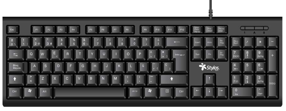 Kit de Teclado y Mouse Stylos STPKTM4B — 2