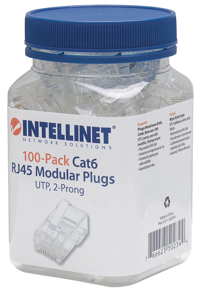 Plugs de Red CAT6 INTELLINET 502344 — 2