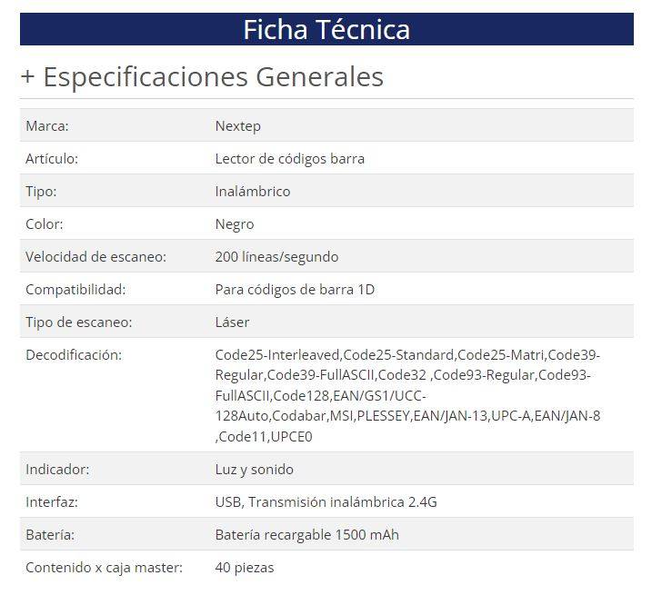 Lector de Código de Barra Nextep NE-500I — 1