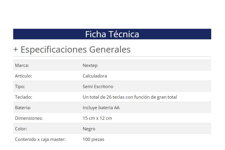 Calculadora Nextep NE-183 — 1