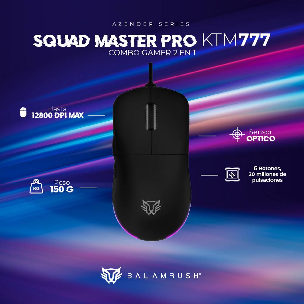 Kit teclado y mouse Balam Rush KTM777  — 3