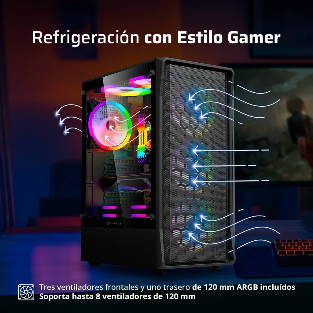 Gabinetes Gaming Balam Rush DRAGONFLY HEX GM560 — 3