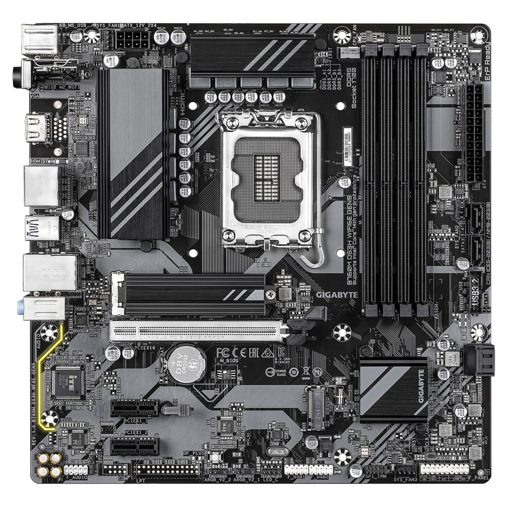 Motherboard GIGABYTE B760M DS3H WF6E GEN5    — 1