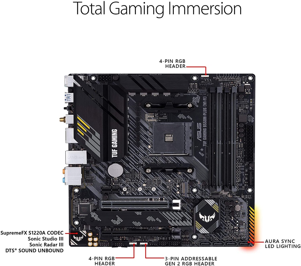 Motherboard Gaming ASUS B550M-PLUS — 2