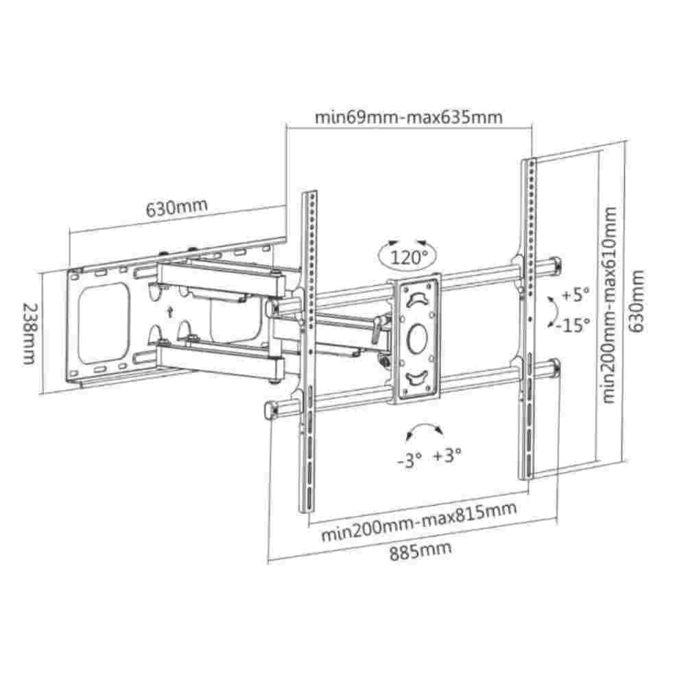 Soporte de Pared Móvil para TV OVALTECH OVTV-M5090 — 4