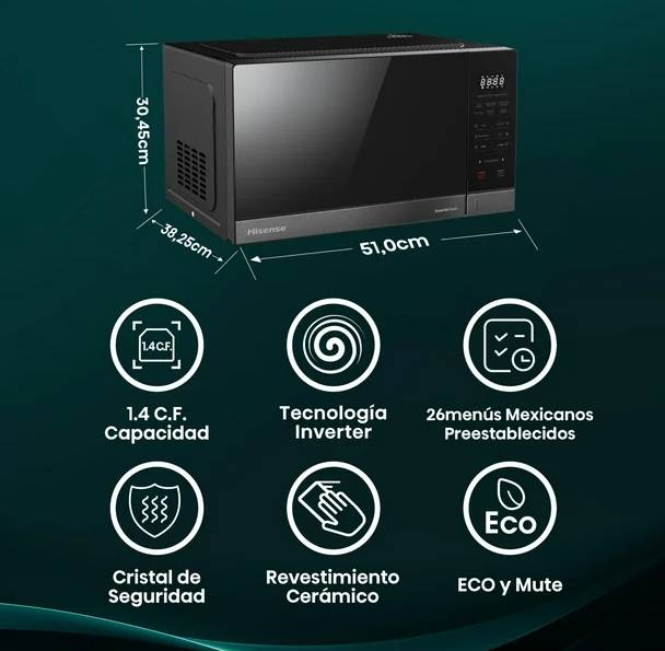 Microondas Hisense HMMS3411DSV — 3