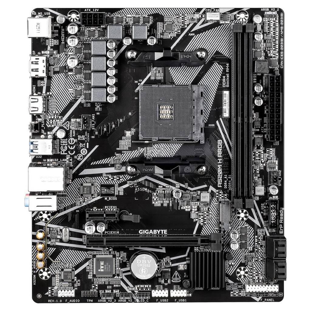 Motherboard GIGABYTE A520M H ARGB — 1