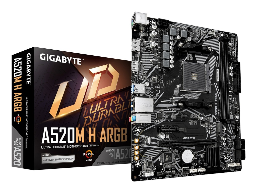 Motherboard GIGABYTE A520M H ARGB — 4