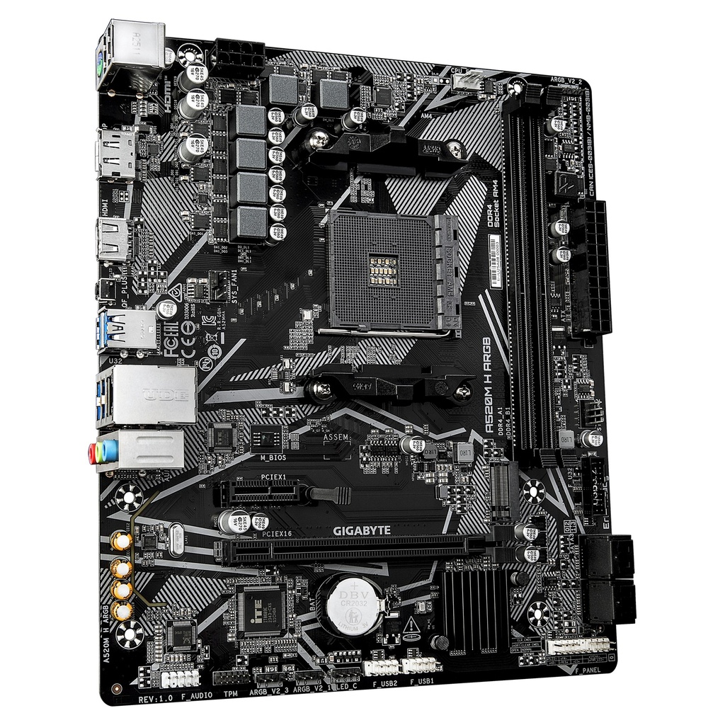 Motherboard GIGABYTE A520M H ARGB — 6