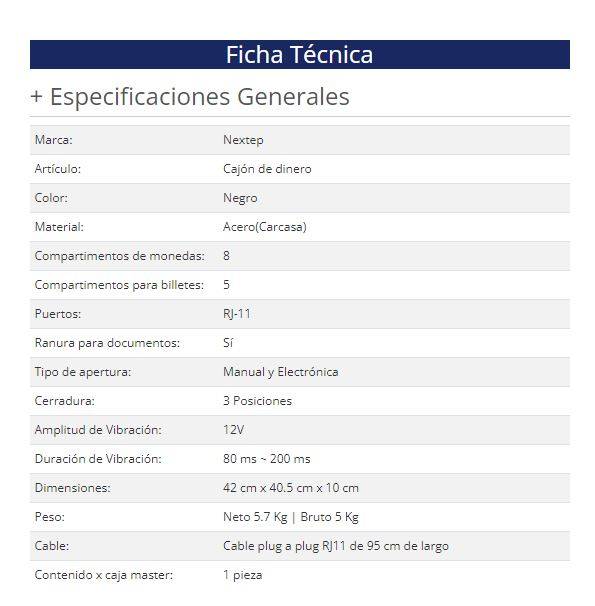 Cajón de Dinero Nextep NE-515 — 2