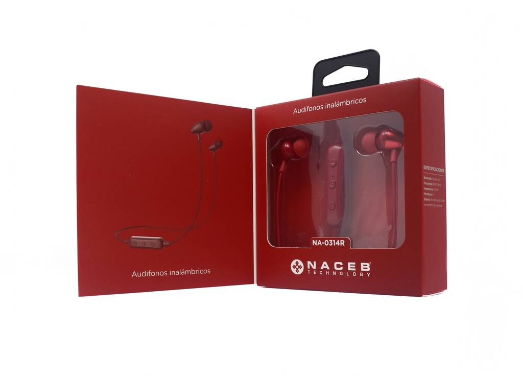 Audífono Bluetooth Naceb Technology NA-0314R — 2