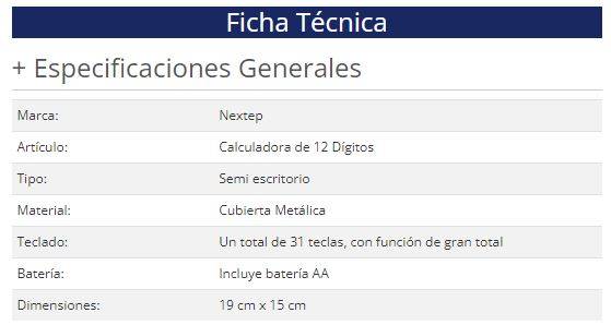 Calculadora Nextep NE-182 — 1