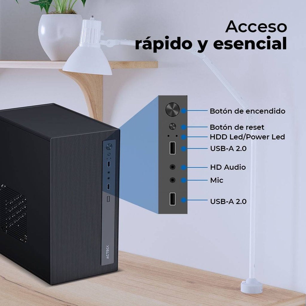 Gabinetes para Computadoras ACTECK PERFORMANCE MINI III GI215M — 2