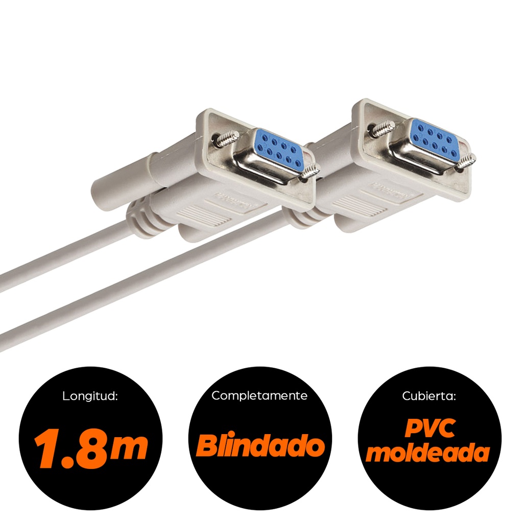 Cable Serial - DB9 - RS232 - Null Modem MANHATTAN 301404 — 4
