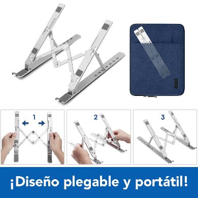 Soporte de Aluminio para Laptop, Multifuncion BROBOTIX 263564 — 5