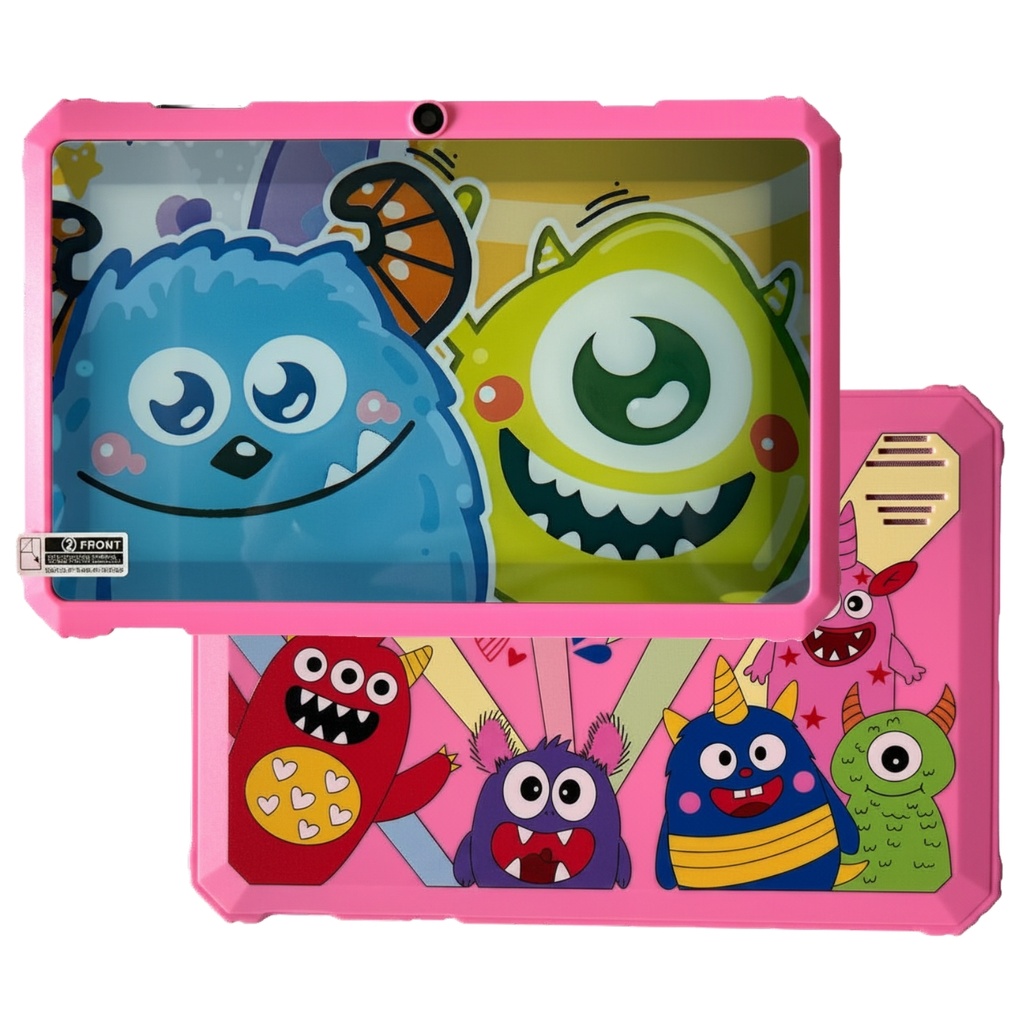 [Tabl-Ta-0023569] Tableta KidsOne K300 7" 6+128 GB WiFi (Latin) + 1 Funda (Rosa)
