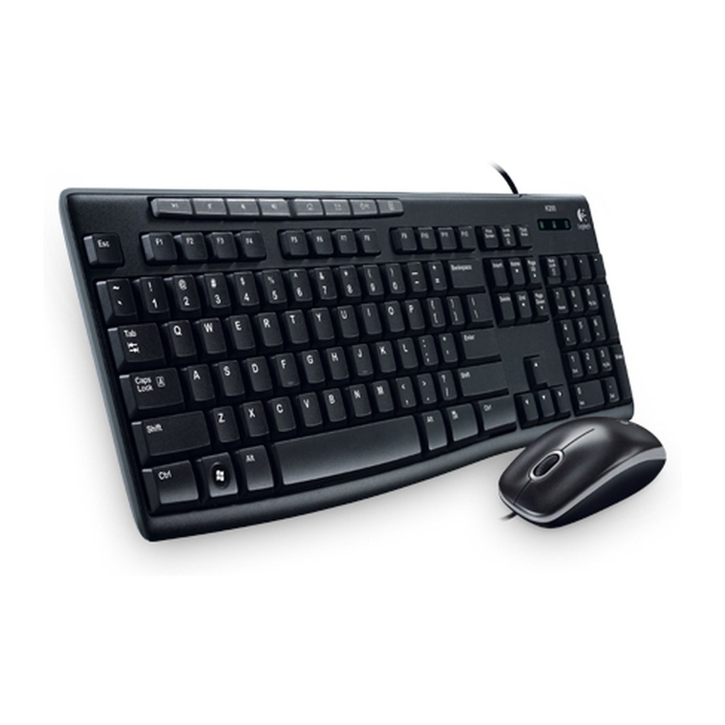 [Kit -MT-0024925] Kit de Teclado y Mouse LOGITECH MK200 (Negro)