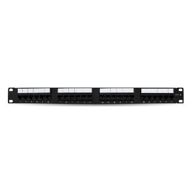 [PANE-MT-0025675] PANEL DE PARCHEO 24 PTOS CAT6 BROBOTIX 497608 (Negro)