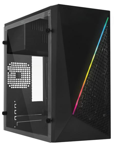 [Gabi-MT-0025689] Gabinete ACTECK KIOTO GC460 RGB ESSENTIAL (Negro)