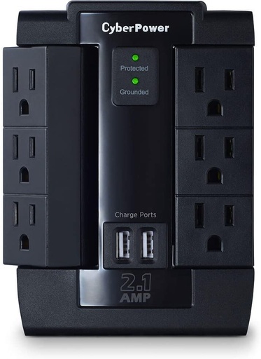 [Supr-MT-0024680] Supresor de Picos de Pared  CyberPower P600WSURC1